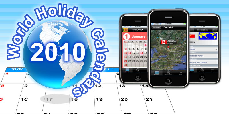 World Holiday Calendars 2010